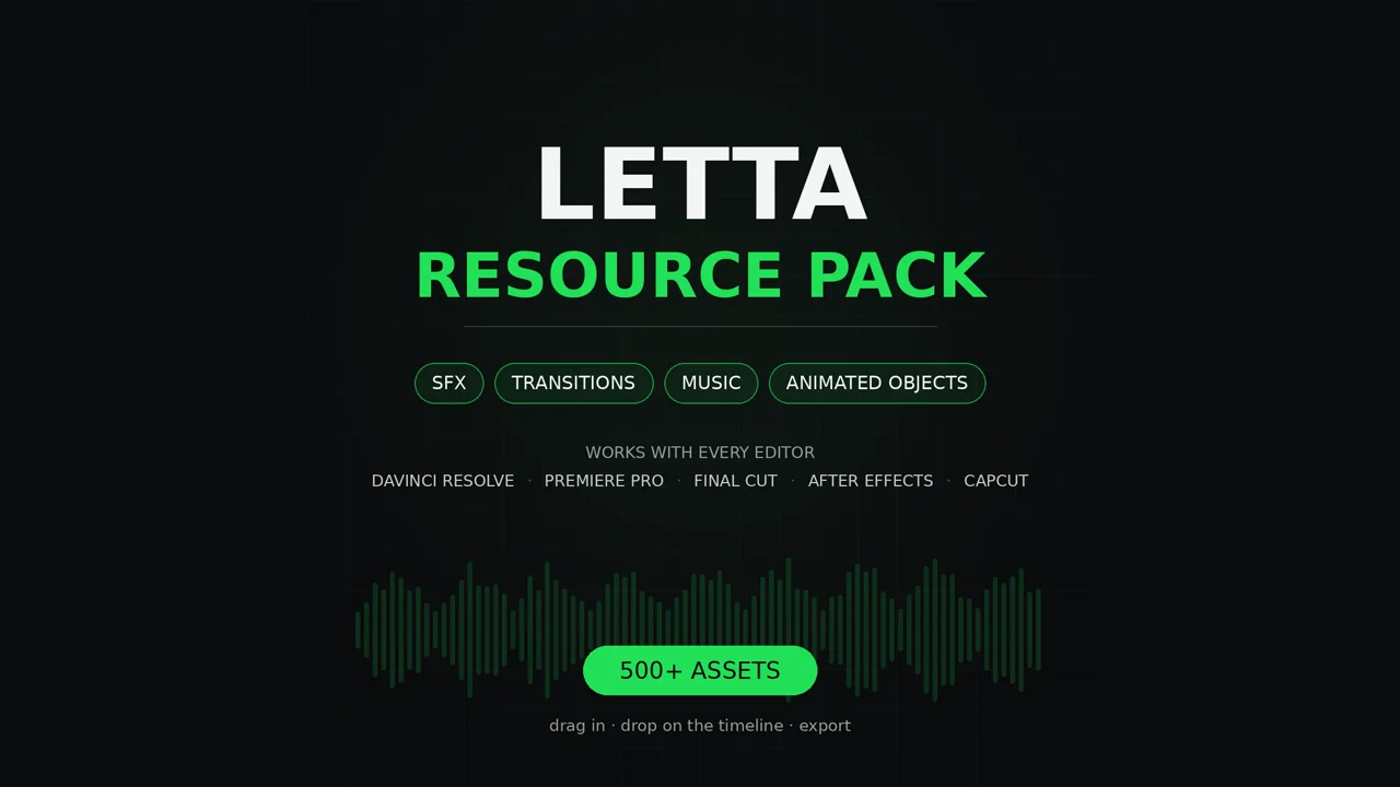 Letta Resource Pack — DaVinci Resolve resources preset preview